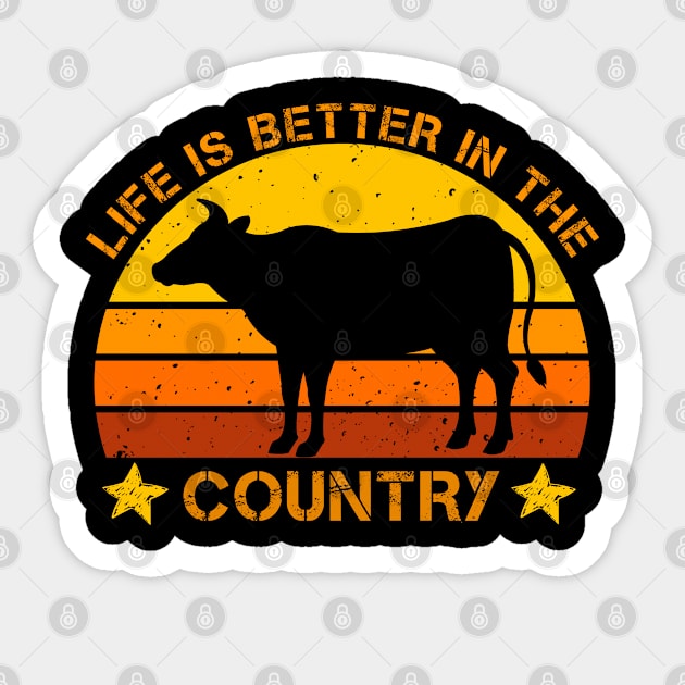 Life is Better In The Country Sticker by Magic Arts